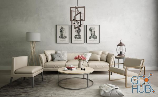 Group of furnishings for the mixed living room 32