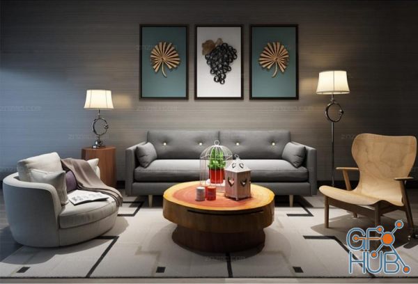 Group of furnishings for the mixed living room 33
