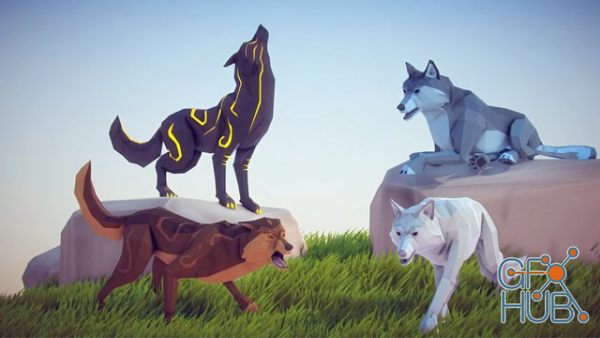 Unreal Engine Marketplace – Poly Art Wolf