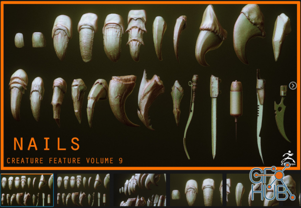 ArtStation Marketplace – NAILS – 24 Character & Creature Claws & Nails