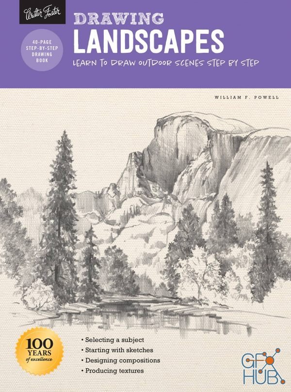 Drawing – Landscapes with William F. Powell – Learn to draw outdoor scenes step by step (How to Draw & Paint) (True EPUB)