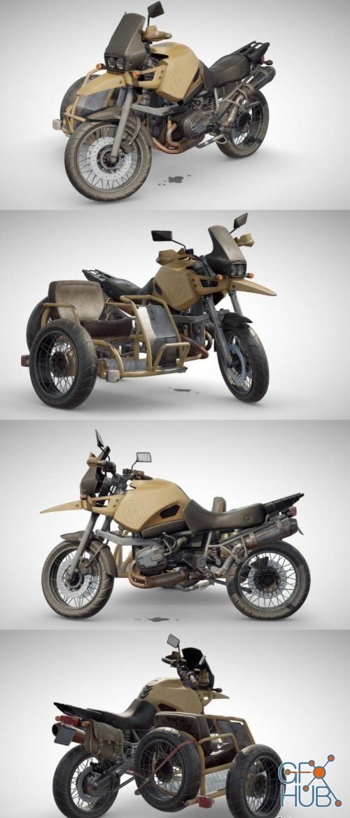 Motorcycle With Sidecar PBR