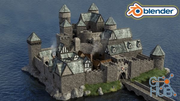 Skillshare – Blender 2.9 Creating a Medieval Castle Kitbash Modular Set