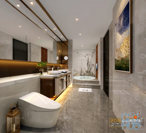 Modern bathroom interior 036