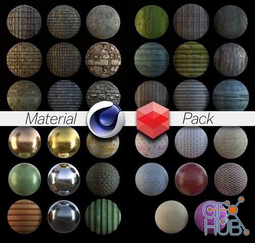 ArtStation Marketplace – Redshift Rustic Material Pack 99 (Cinema 4D Only)