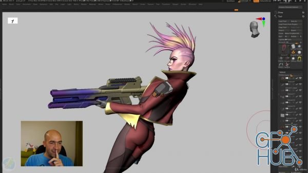 Udemy – Stylized Cyberpunk girl in Zbrush course