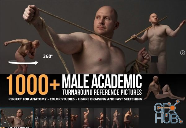 ArtStation Marketplace – 1000+ Male Academic Turnaround Reference Pictures