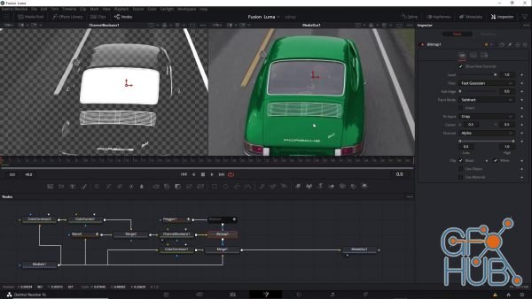 davinci resolve green screen makes object translucent