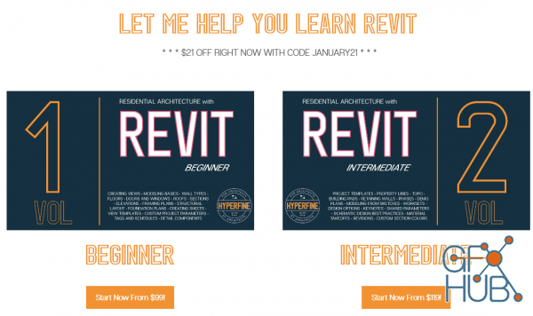 Hyperfine Architecture – Residential Architecture with Revit Vol.1 + Vol.2