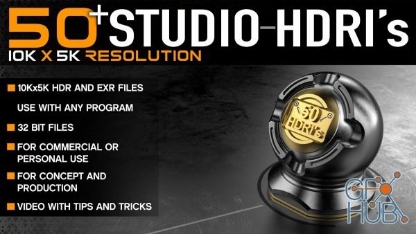 Gumroad – 50+ High Quality Studio HDRI Pack