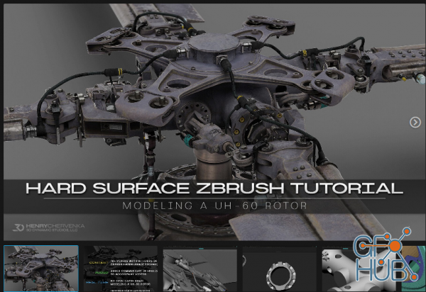 ArtStation – Hard Surface ZBrush Tutorial // Modeling A UH-60 Rotor (ENG-RUS)