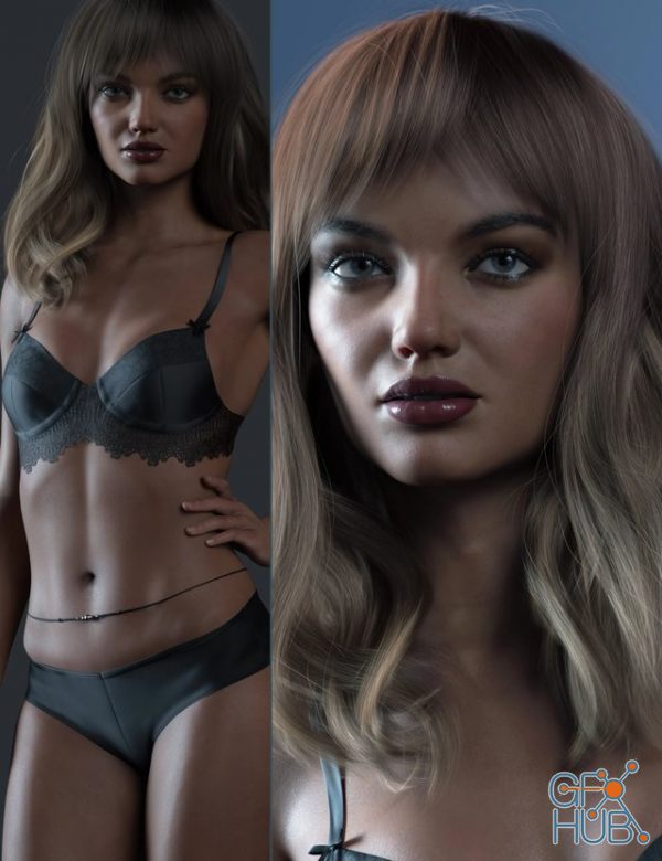RY Inessa Character, Hair and Render Bundle