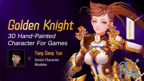 Wingfox – Golden Knight: 3D Hand-Painted Character For Games