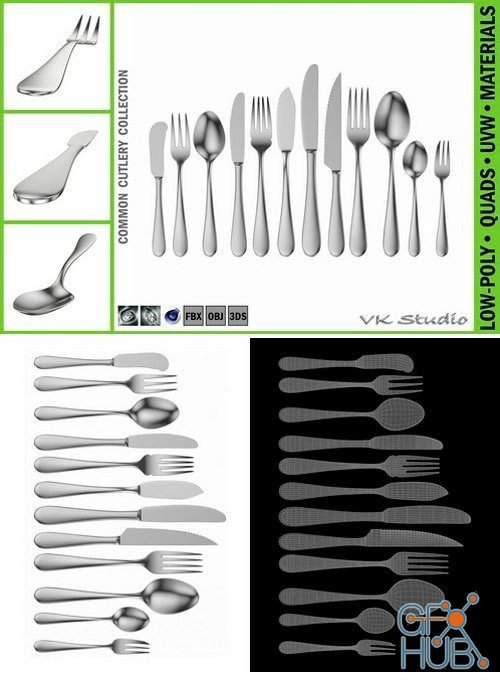 CreativeMarket – Common Cutlery Set 12 Pieces