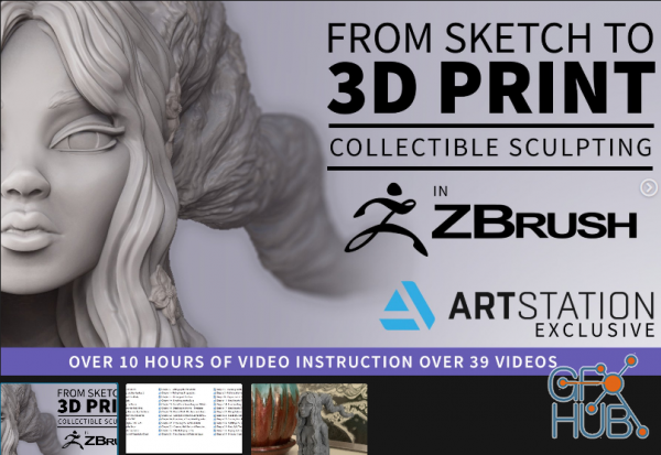 ArtStation – From Sketch to 3D Print – Collectible Sculpting in ZBrush for 3D Printing