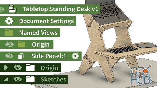 Lynda – Fusion 360: Design a Parametric Standing Desk