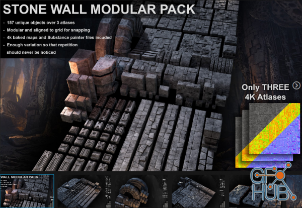 ArtStation Marketplace – Stone Wall Modular Pack