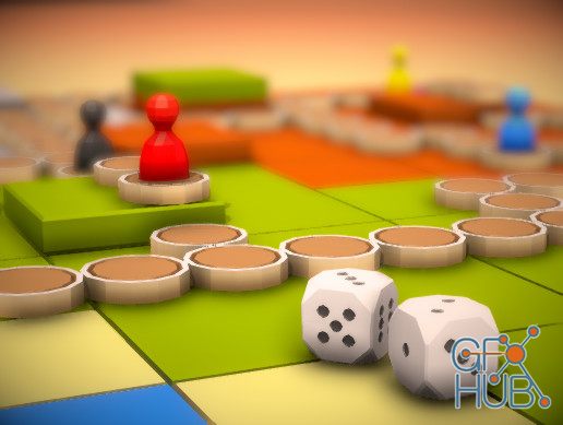 Unity Asset – FlatPoly: Board Game Assets