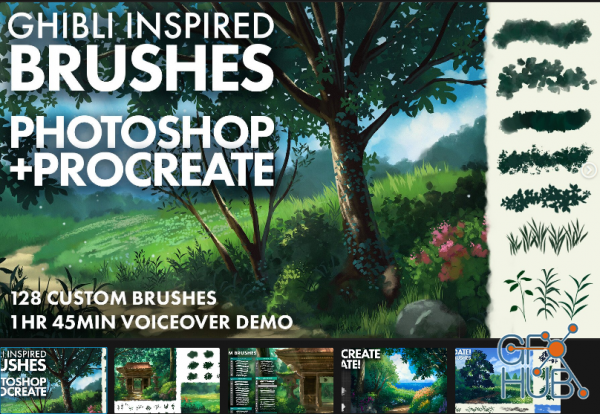 ArtStation Marketplace – Ghibli Inspired Brushes for Photoshop and Procreate
