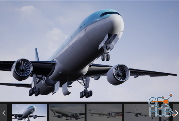 Unreal Engine Marketplace – Commercial Long-Range Aircraft