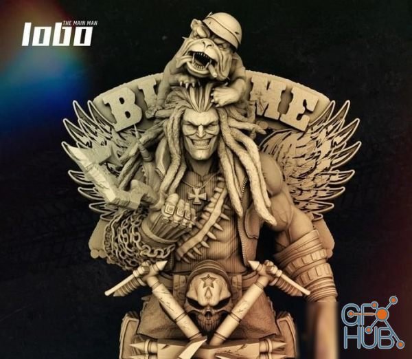 Lobo bust B3DSERK for 3d printing