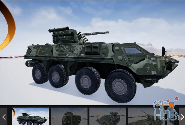 Unreal Engine Marketplace – Military Vehicle – 8X8 MV77