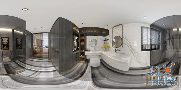 Modern bathroom interior 076