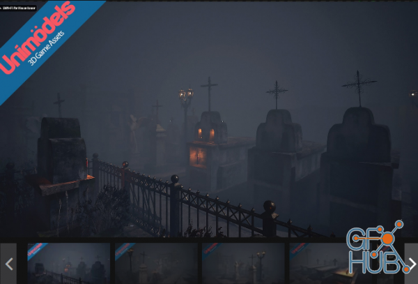 Unreal Engine Marketplace – Cemetery Pack Vol. 1 by Unimodels