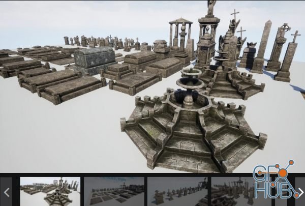 Unreal Engine Marketplace – Cemetery Props
