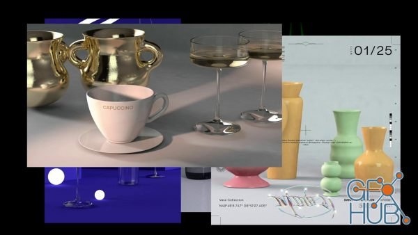 Skillshare – Create your first Cinema 4D scene: Wine Set-up