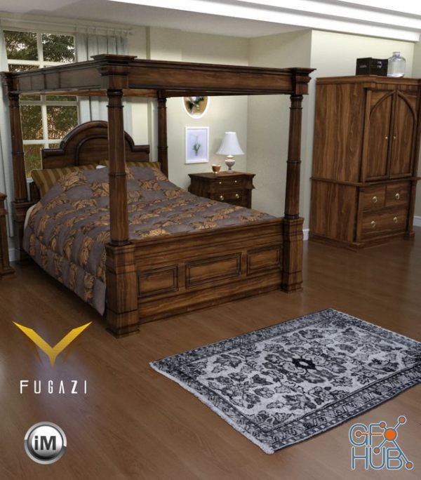 Daz3D, Poser: FG Romantic Bedroom Bundle