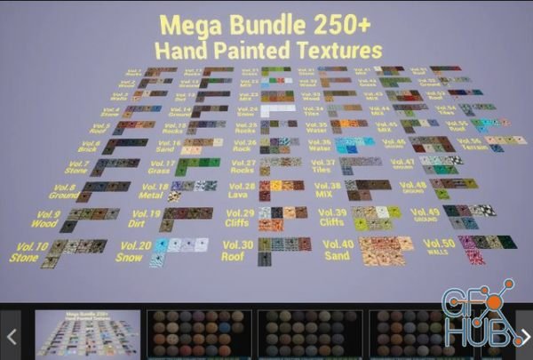 Unreal Engine Marketplace – Hand Painted Textures Mega Bundle 250+
