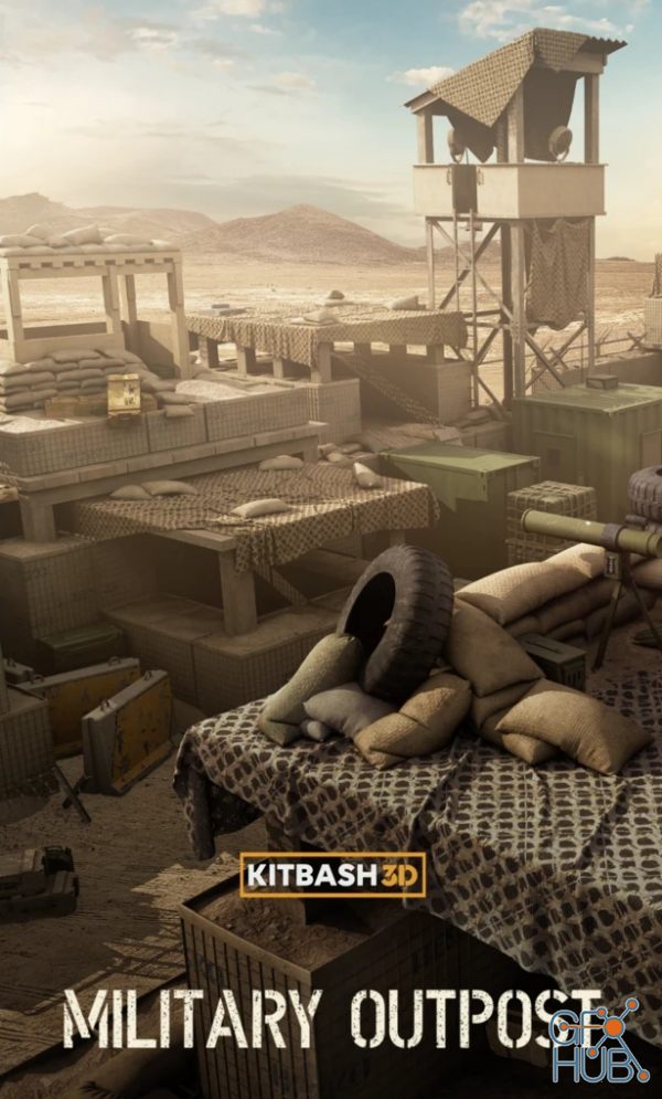 Kitbash3D – Military Outpost (FULL)