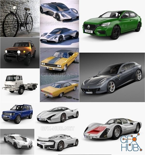 Car 3D Models Bundle May 2021