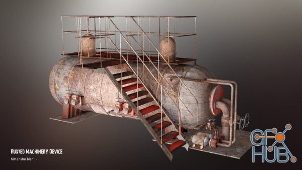 Old Rusted machinery device (PBR)