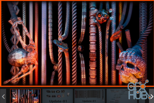 Unreal Engine Marketplace – Cuttable Spline System with Physics – In engine solution – Rope Cable Pipe