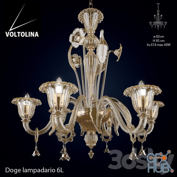 Voltolina Lampadario Doge 6L