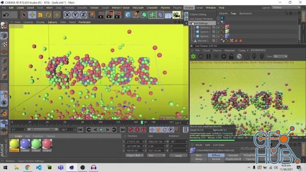 Skillshare – Balls Animation in Cinema 4D (Beginner friendly) with Octane Render
