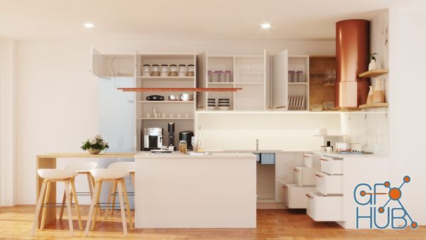 Skillshare – Vray 5 for Sketchup Masterclass | Kitchen Design | Interior Design Course