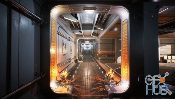 Unreal Engine Marketplace – Sci-fi Rooms and Corridors Interior Kit