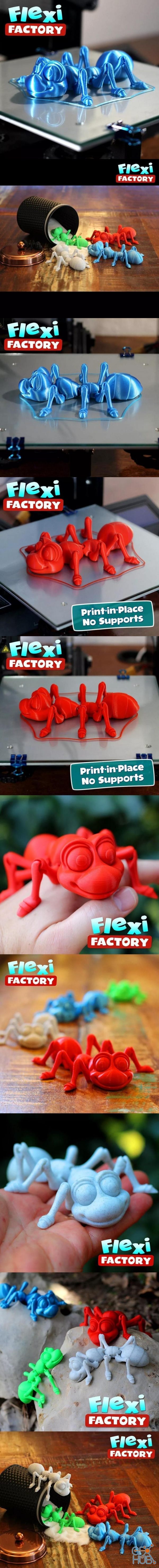 Cute Flexi Print-in-Place Ant – 3D Print