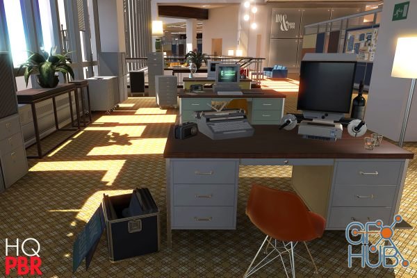 Unity Asset – HQ PBR Retro Office Environment