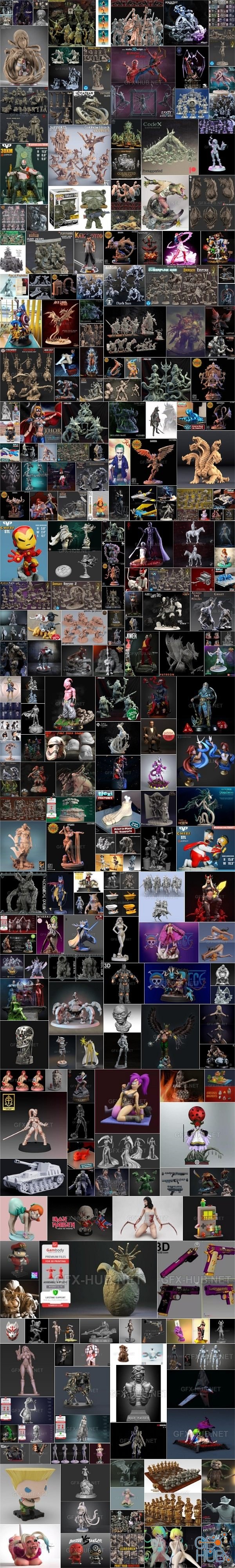Printable 3D Models Bundle July 2021 Pt 2 GFX HUB