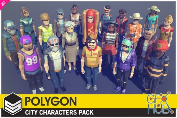 Unity Asset – POLYGON City Characters – Low Poly 3D Art by Synty