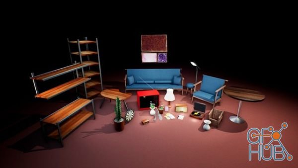 Unreal Engine Marketplace – Retro Props Minipack V1