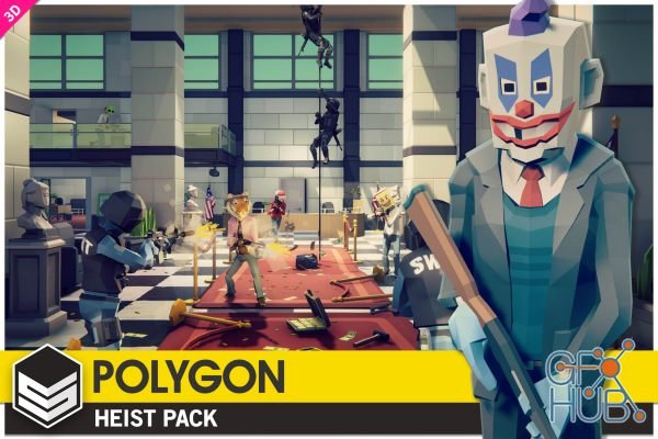 Unity Asset – POLYGON Heist – Low Poly 3D Art by Synty