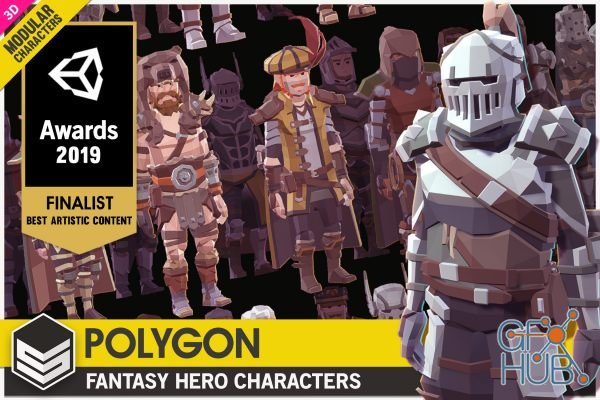 Unity Asset – POLYGON – Modular Fantasy Hero Characters