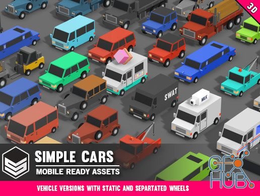 Unity Asset – Simple Cars – Cartoon Vehicles