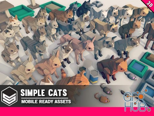 Unity Asset – Simple Cats – Cartoon Animals