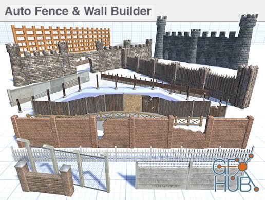 Unity Asset – Auto Fence & Wall Builder